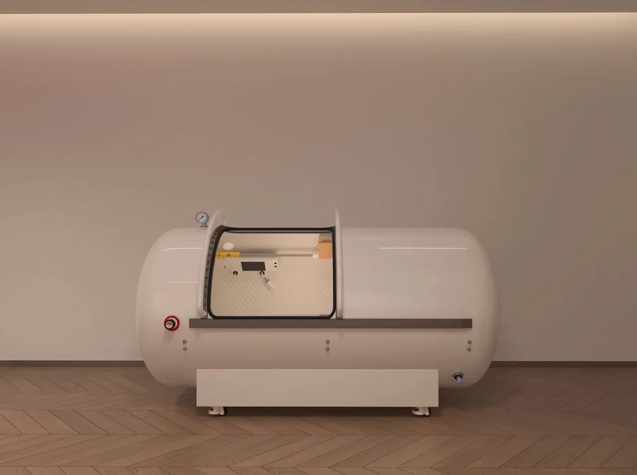 The Haven Revive lying chamber in white.