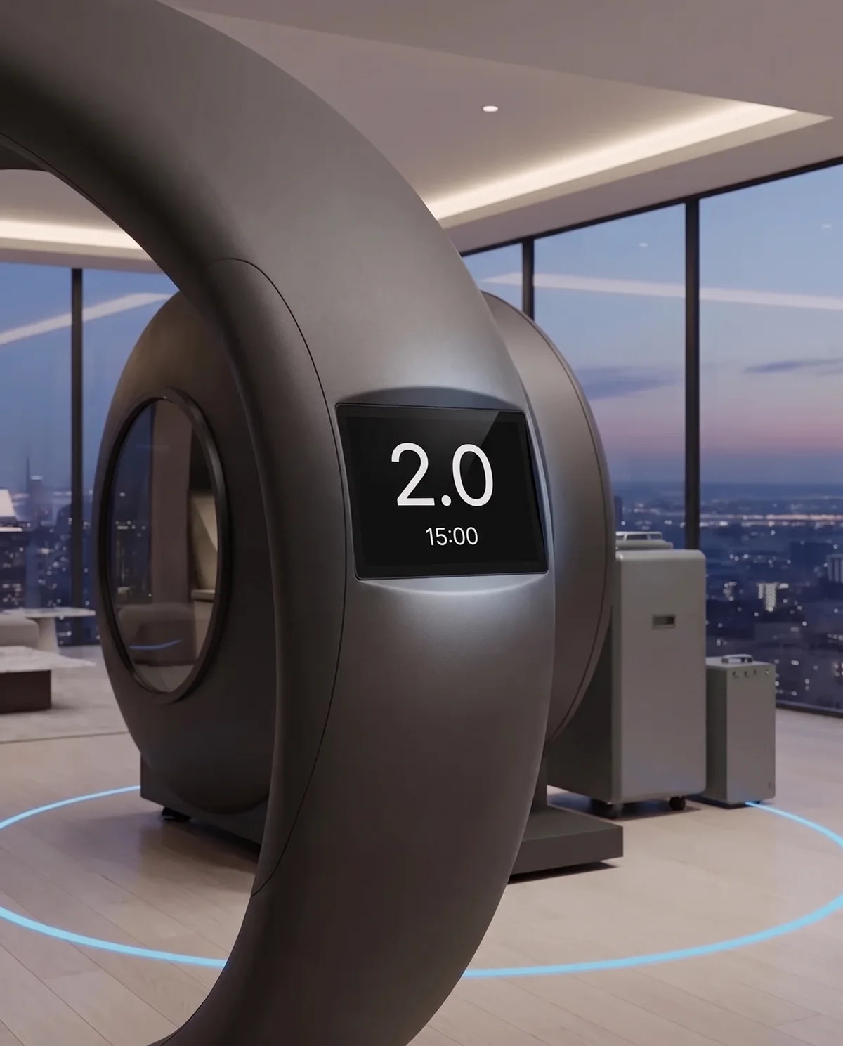 The control display on the pod showing 2.0 ATA.