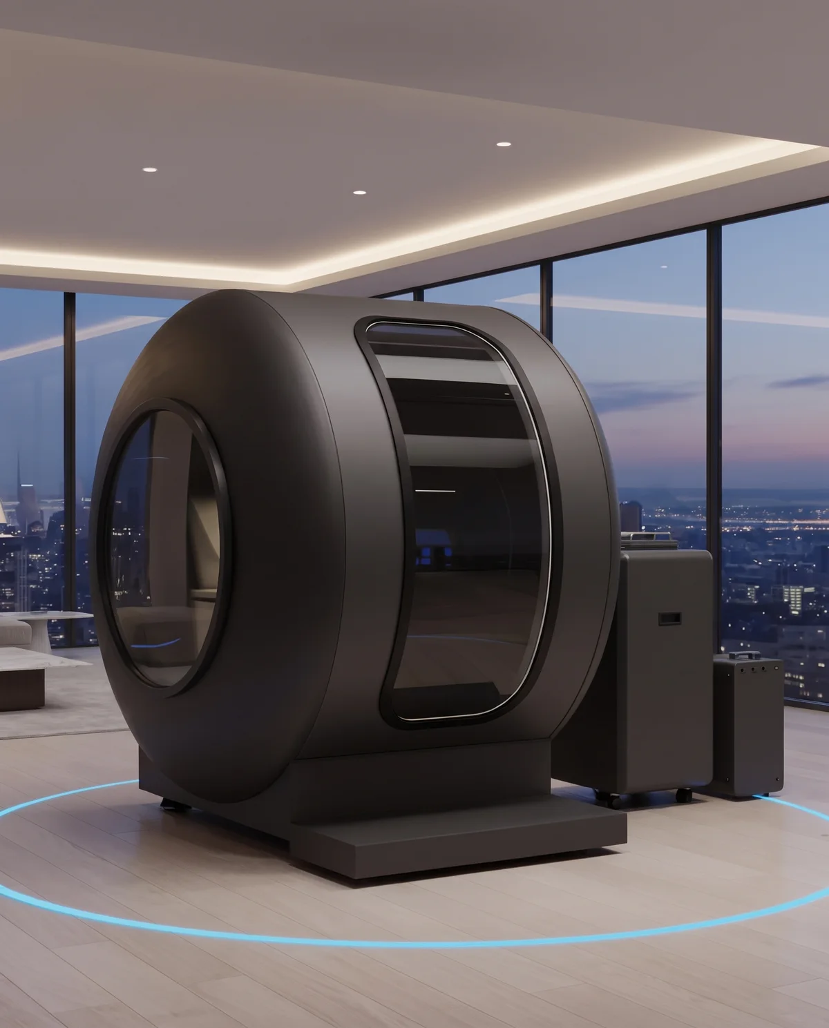 The Haven Sanctuary black ring pod.
