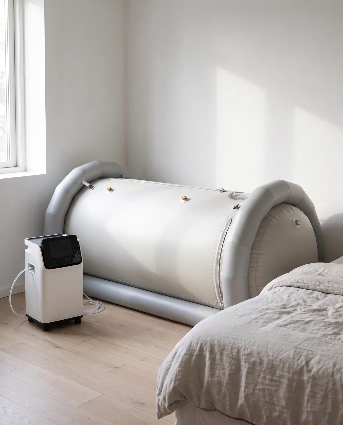The Haven Cloud in a bedroom corner, generator connected.