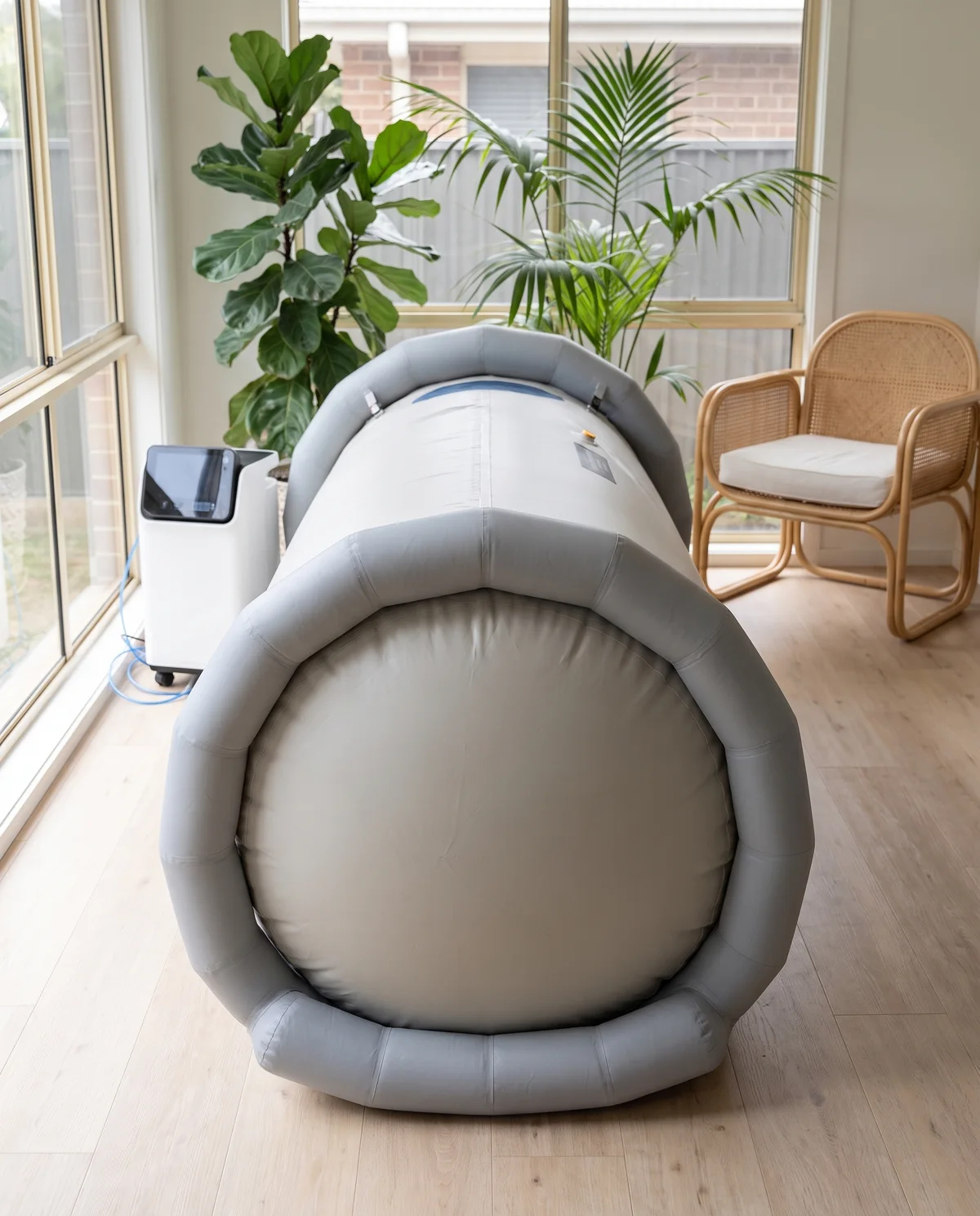 The Haven Cloud in a sunroom corner, seen down its length.
