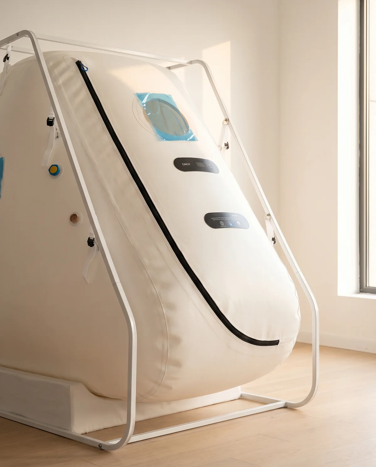 The Haven Rise up close on its external frame.